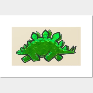 Green Stegosaurus Posters and Art